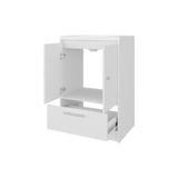 Sinclair Freestanding Bathroom Vanity with Sink, Two Doors and Bottom Drawer, White B128P314810