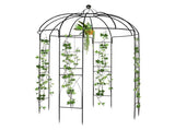 207*207*270cm Courtyard Wrought Iron Gazebo Iron Arch Black 84837091