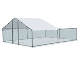 Large Peak Walk-in Chicken Coop, Heavy Duty Metal Chicken Run for Chickens with Waterproof and 41944564