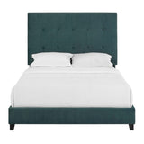Queen Size Green Velvet Tufted Upholstered Platform Bed B108P160256