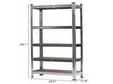 150 x 75 x 30cm 5 Tiers Galvanizing Storage Rack Gray 22948023