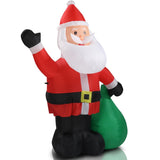 6 FT Lighted Christmas Inflatable Decoration, Inflatable Santa Claus with Large Gift Bag, Funny Blow 64475138
