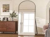 71"x26" Arched Full Length Mirror Standing Full Body Floor Mirror,Black 96748347