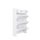 PVC Surface Shaker Shape Door Shoe Rack 3 Doors Shoe Cabinet With 2 Drawers With Open Space for W2139134911