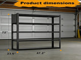 Heavy Duty Garage Shelving Units 72"H59"W24"D, 5-Tier Steel Adjustable Metal Storage Shelves,3000 21899086