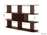 Large Wall Mounted 3 Tier Rustic Bottle Wine Rack,Multifunctional Wooden Wall Mounted Wine W331P277924
