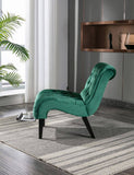 COOLMORE Modern Velvet Armless Accent Living Room Chair / Leisure Chair,Upholstered Fabric Button W39550124