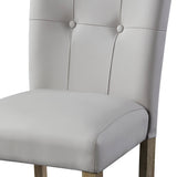 Grey and Oak Tufted Back Side Chairs B062P182762