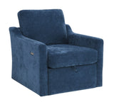 Swivel Arm Chair with Soft Chenille Fabric, Comfy Accent Chair for Living Room. Bedroom .Reading W2671P296993
