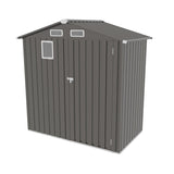 6X4 FT Metal Outdoor Storage Shed, Tool Shed with Pitched Roof Watertight with Positive Window and W3213P309350