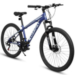 ZUN A2610 26 inch Mountain Bike 21 Speeds, Suspension Fork, Steel Frame Disc-Brake for Men Women Mens W709P172701