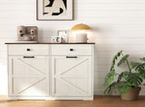 Farmhouse Double Tilt Out Trash Cabinet for 20 Gallon Trash Cans, Free Standing Recycling Cabinet 08872441