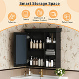 30'' x 28'' Bathroom Medicine Cabinet with Mirror, Wall Mounted Mirror Cabinet with Storage N710P209425B