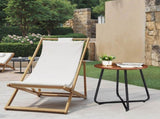 Outdoor Side Table with Imitation Wood Tabletop, Weather Resistant Patio Side Table, Round Outdoor 89796304