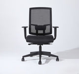Complus Polyester Seat Pro Ergonomic High Back Office Task Mesh Chair 27"H in Black Color With Arms B091P340129