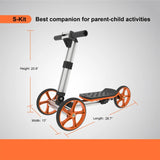Kids Balance Bike and Scooter Kit 28.74"x12.99"x20.87", Silver 47072620