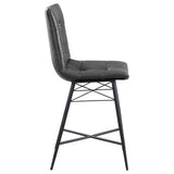 Grey Tufted Counter Height Stools B062P153526