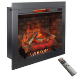 ZUN 33 inch Infrared Electric Fireplace withTrim kit Insert, Touch Panel Home Decor Heater, Smokeless W1769P252988