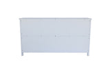 60"White Accent with 4 Doors, Rustic Wood Sideboard Pantry - Versatile Buffet W2295P306910