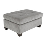 1pc Ottoman Tufted Detail Taupe Microfiber Upholstered Modern Living Room Furniture B011P233979