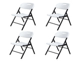 4pcs 47*54*84cm Garden Plastic Folding Chair White 35096122