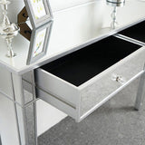 Mirrored Makeup Table Desk Vanity for Women with 2 Drawers 88645439