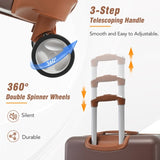 Hardshell Luggage Sets 3 Pieces 20"24" Luggages and Cosmetic Case Spinner Suitcase with TSA Lock N732P171583O