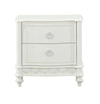 ZUN ACME Dorothy Nightstand w/2 Drawers, Ivory Finish BD02266