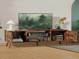 TV Stand for TVs up to 60", Modern Mid Century Entertainment Center with Storage, 2 Cabinet Media 88054514