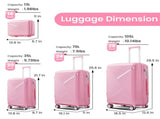 Luggage Sets 4 Piece, Expandable Lightweight Suitcase with 4 Double 360 Degrees Mute 10991167