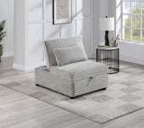 Contemporary Sleeper Sofa Chair Pillow Plush Tufted Seat 1pc Convertible Sofa Ash Color Wide-Welt B011P281839