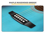 41" Acoustic Guitar for Beginners Adults, Dreadnought Cutaway Basswood Folk Guitar with Gig Bag & 15396249