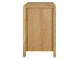 TREXM Buffet Cabinet with Storage, 4-Door Retro Wood Sideboard with Distressed Finish and Adjustable N715P310053D