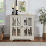 LED Curio Display Cabinet,Antique Display Cabinet with Adjustable Shelves,Retro Design Quality W2275P231693