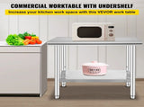 Stainless Steel Workbench 24x36x32 Inch Commercial Food Prep Workbench Heavy Duty Prep Workbench 31621967