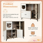 ZUN Cat Litter box with Cat scratching post, Cat Apartment, Cat House, locker 88610669