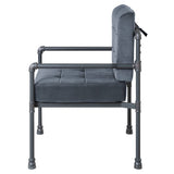 Grey and Sandy Grey Cushion Back Accent Chair B062P185736