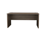 Dark Walnut Minimalist Home Office Work Desk with Cable Management B062P290271