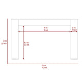 ZUN Lacey Rectangle Computer Desk Smokey Oak B06280017