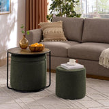 Ottoman, multi-functional combination set table Ottoman, combination of Ottoman and table, with drum W487P243610