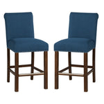 ZUN Upholstered Counter Stool with Nailhead Trim Set of 2 B035P265990