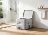 5.3 Gallon Portable Camping Toilet, with 3.2 Gal Flush Tank & Carry Bag, Push-Button Pressurized 48020629