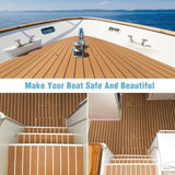 ZUN Boat Flooring, EVA Foam Boat Decking 94.5inx35in, Self Adhesive Faux Teak Marine Flooring Sheet 26423673