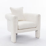 ZUN Modern Style Accent Chair Armchair for Living Room, Bedroom, Guest Room,Office, Ivory 71862411