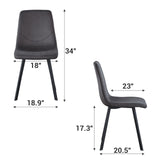 Dining Chairs Set of 2, Mid Century Modern Metel Legs for Indoor Kitchen & Dining Room Chairs B205P339998