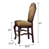 Beige and Espresso Solid Back Counter Height Stools B062P189107