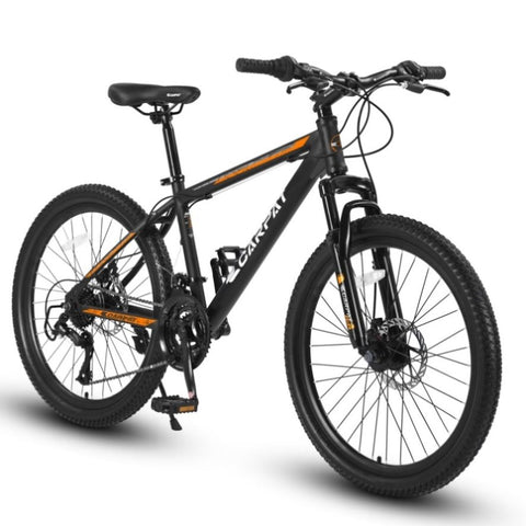 ZUN S26102 26 Inch Mountain Bike, Shimano 21 Speeds with Mechanical Disc Brakes, High-Carbon Steel W709P186911