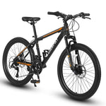 ZUN S26102 26 Inch Mountain Bike, Shimano 21 Speeds with Mechanical Disc Brakes, High-Carbon Steel W1856108584