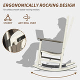 Outdoor Rockings Set of 2, Durable HDPE Patio Oversized Rockers for Adults, Porch Rocking W1859P360054