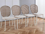 ZUN Beige sennit chair,set of 4,dining chair,coffee chair W234P196525